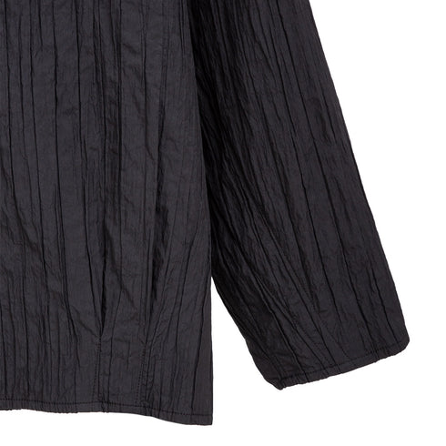 Merely Made Merely Quilted Cropped Shirt Black 24231SH Degli Uberti